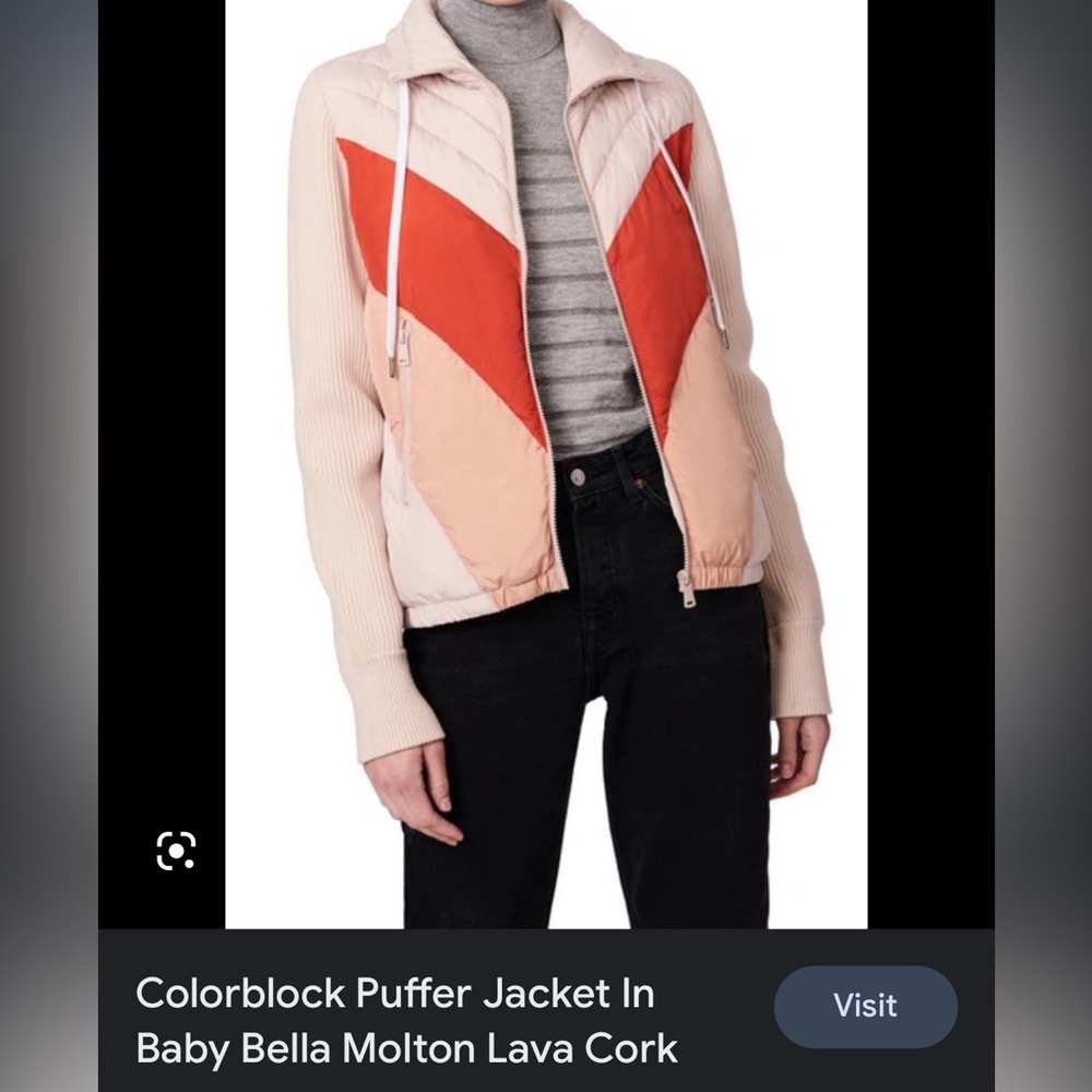 ISO this Bernardo Colourblock puffer jacket in baby bella molten lava cork